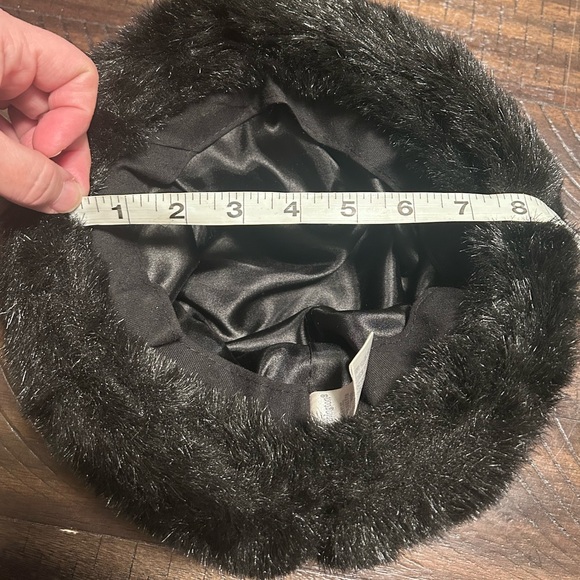 Worthington Black Faux Fur Bucket Hat - Picture 4 of 6